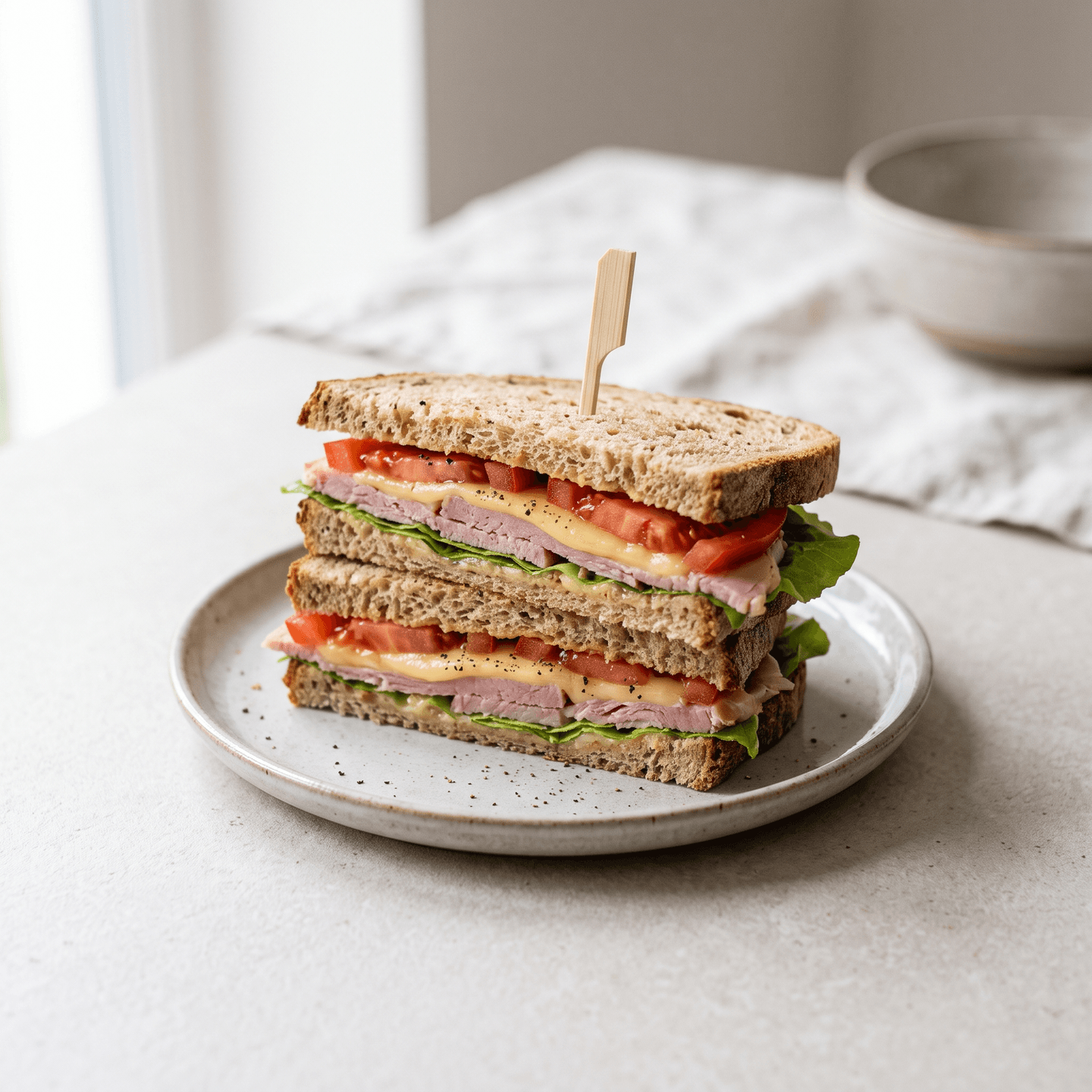 Ham, Cheese & Tomato Sandwich